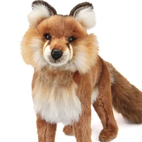 Handcrafted 17 Inch Lifelike Red Fox Stuffed Animal by Hansa