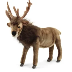 Handcrafted 16 Inch Lifelike Reindeer Stuffed Animal by Hansa