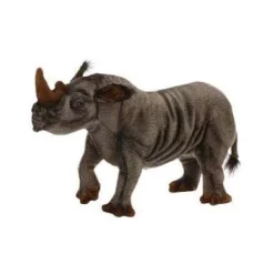 Handcrafted 18 Inch Lifelike Rhino Stuffed Animal by Hansa
