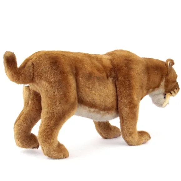 Handcrafted 18 Inch Lifelike Saber Tooth Tiger Stuffed Animal by Hansa