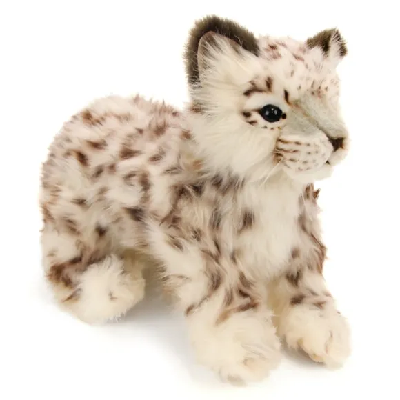 Handcrafted 14 Inch Lifelike Snow Leopard Cub Stuffed Animal by Hansa