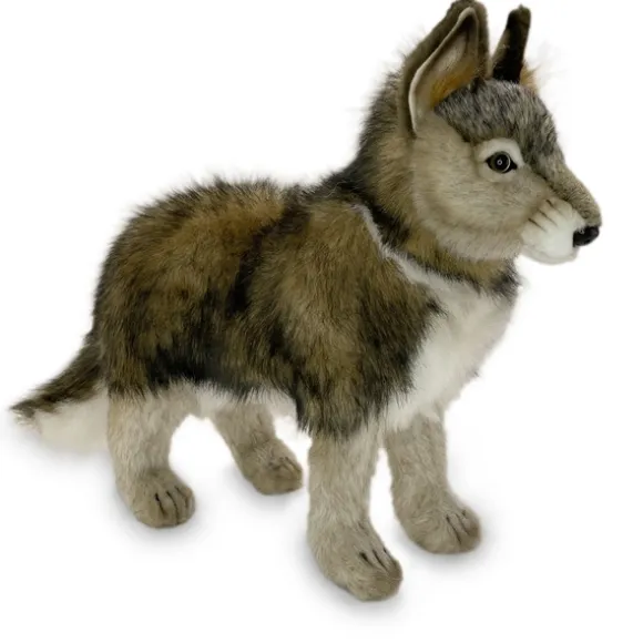 Handcrafted 15 Inch Lifelike Standing Plush Wolf by Hansa