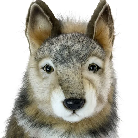 Handcrafted 15 Inch Lifelike Standing Plush Wolf by Hansa