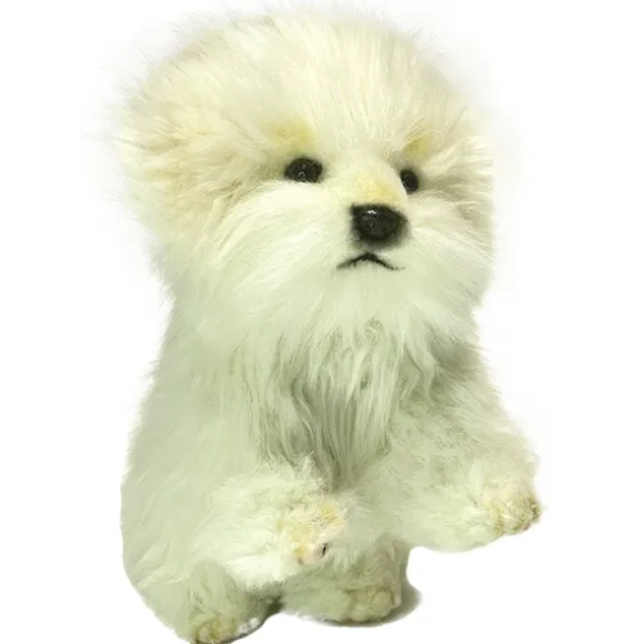 Handcrafted 6 Inch Lifelike Teacup Maltese Stuffed Animal Dog by Hansa