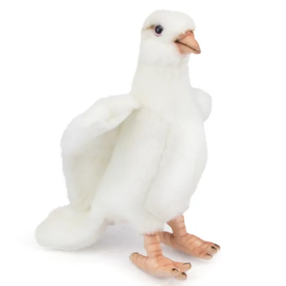 Handcrafted 8 Inch Lifelike White Dove Stuffed Animal by Hansa