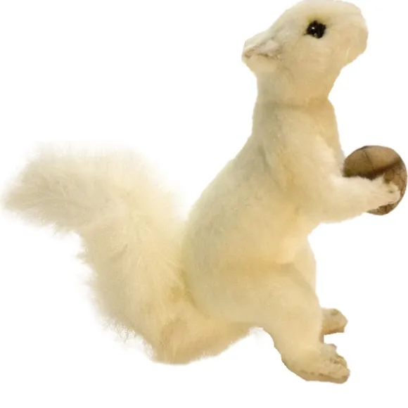 Handcrafted 7 Inch Lifelike White Squirrel Stuffed Animal by Hansa