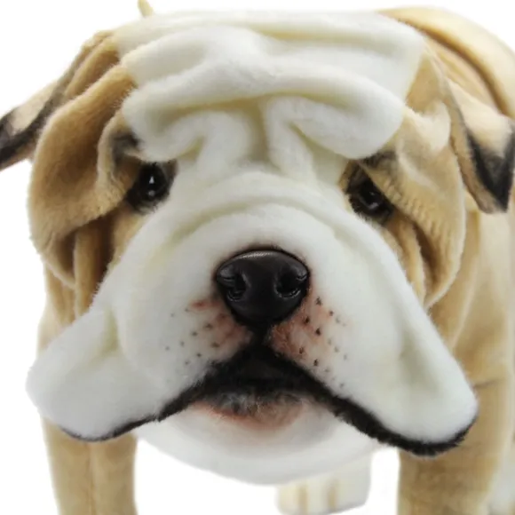 Handcrafted 30 Inch Life-size English Bulldog Stuffed Animal by Hansa