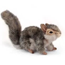 Handcrafted 9 Inch Sitting Lifelike Stuffed Gray Squirrel by Hansa