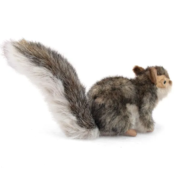 Handcrafted 9 Inch Sitting Lifelike Stuffed Gray Squirrel by Hansa