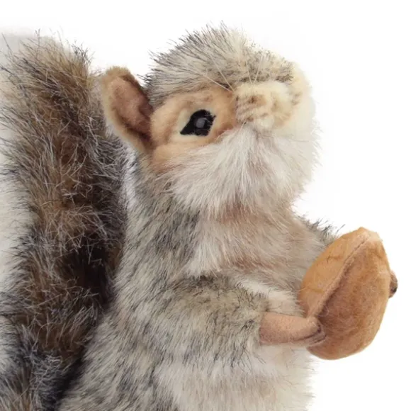 Handcrafted 8 Inch Standing Lifelike Stuffed Gray Squirrel by Hansa