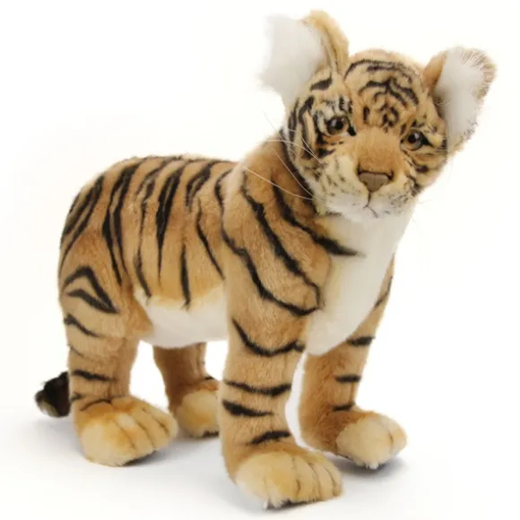 Handcrafted 12 Inch Standing Lifelike Stuffed Tiger Cub by Hansa