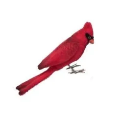 Handcrafted Lifelike Red Cardinal Stuffed Animal by Hansa