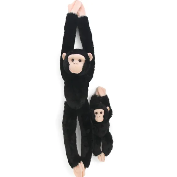 Hanging Stuffed Chimpanzee with Baby by Wild Republic