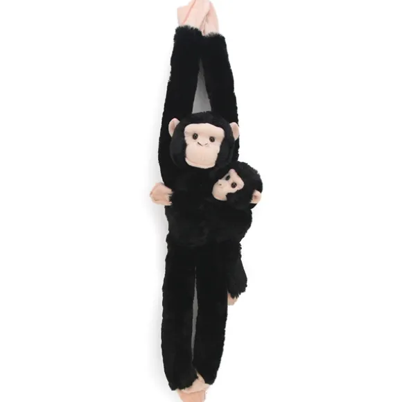 Hanging Stuffed Chimpanzee with Baby by Wild Republic
