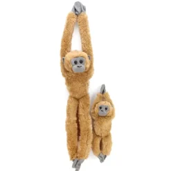 Hanging Stuffed Common Langur with Baby by Wild Republic
