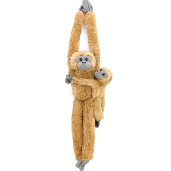 Hanging Stuffed Common Langur with Baby by Wild Republic