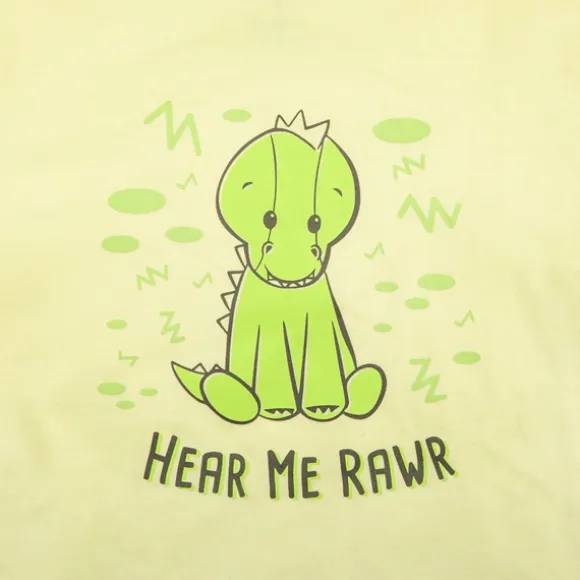 Hear Me Rawr Plush Dinosaur with Matching Toddler T-shirt Gift Set by Demdaco
