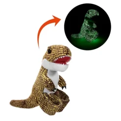 Huggers Glow in the Dark Plush T-Rex Dinosaur Slap Bracelet by Wild Republic