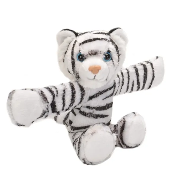 Huggers White Tiger Stuffed Animal Slap Bracelet by Wild Republic