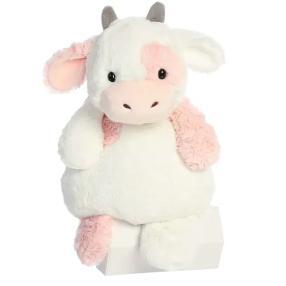 Huggle Pals Weighted Serene Strawberry Cow Stuffed Animal by Aurora