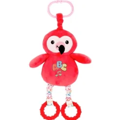 Huggy Huggables Baby Safe Plush Flamingo Activity Toy with Sound by Fiesta
