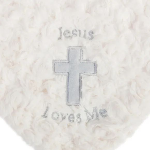 Jesus Loves Me Baby Safe Plush Rattle Blankie by Demdaco