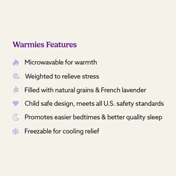Junior Microwavable Weighted and Scented Black Bear Stuffed Animal by Warmies