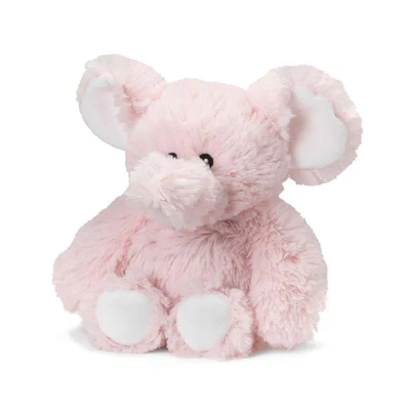 Junior Microwavable Weighted and Scented Pink Elephant Stuffed Animal by Warmies
