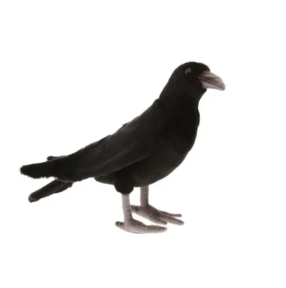 Lifelike Black Crow Stuffed Animal by Hansa