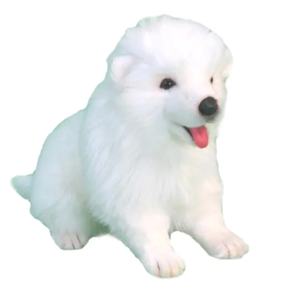Lifelike Samoyed Puppy Stuffed Animal by Hansa
