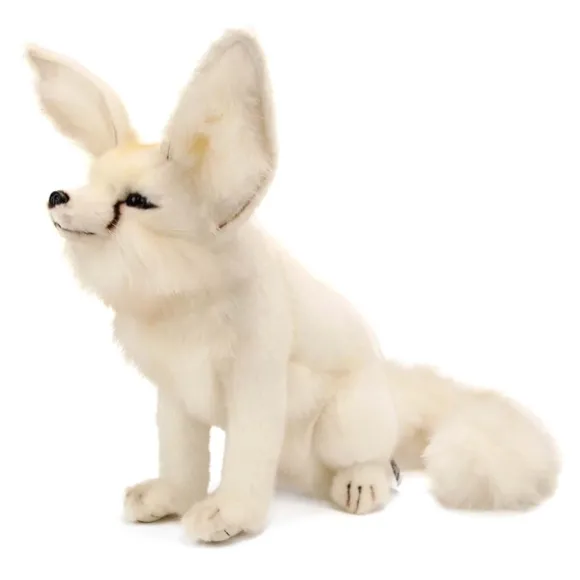 Lifelike Sitting Arctic Fox Stuffed Animal by Hansa