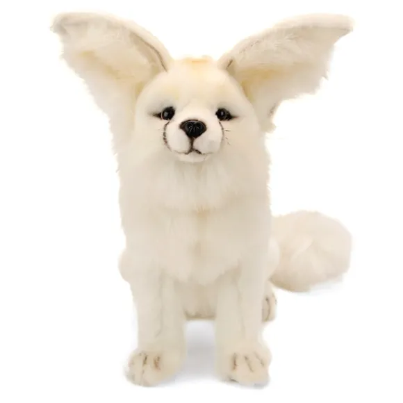 Lifelike Sitting Arctic Fox Stuffed Animal by Hansa