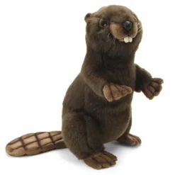 Lifelike Standing Beaver Stuffed Animal by Hansa