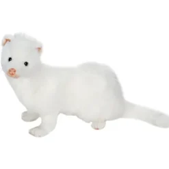 Lifelike White Ferret Stuffed Animal by Hansa