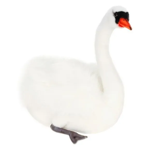 Lifelike White Swan Stuffed Animal by Hansa