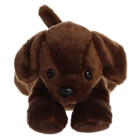Lil Lucky the Stuffed Chocolate Labrador Retriever Mini Flopsie by Aurora