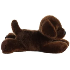 Lil Lucky the Stuffed Chocolate Labrador Retriever Mini Flopsie by Aurora