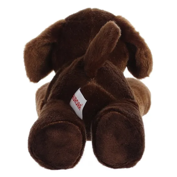 Lil Lucky the Stuffed Chocolate Labrador Retriever Mini Flopsie by Aurora