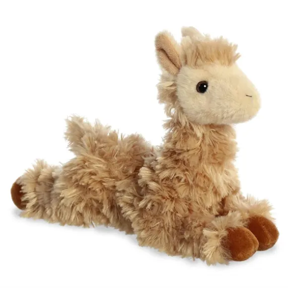 Little Louis the Stuffed Brown Llama Mini Flopsie by Aurora