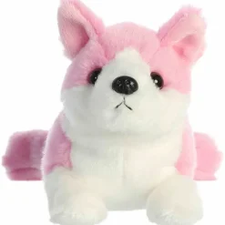 Little Rose the Stuffed Pink Corgi Mini Flopsie by Aurora