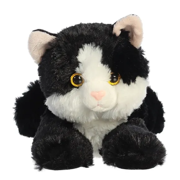 Maynard the Stuffed Black and White Cat Mini Flopsie by Aurora