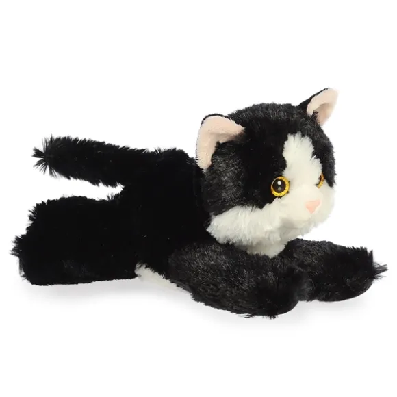 Maynard the Stuffed Black and White Cat Mini Flopsie by Aurora