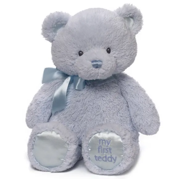 Medium Blue Baby Safe My First Teddy Bear by Gund