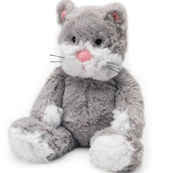 Microwavable Weighted and Scented Gray Cat Stuffed Animal by Warmies
