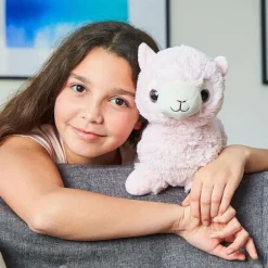 Microwavable Weighted and Scented Pink Llama Stuffed Animal by Warmies