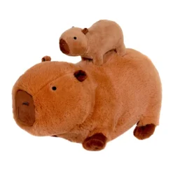 Mom and Baby Eco-Friendly Capybara Stuffed Animals by Fiesta