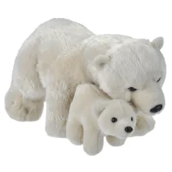 Mom and Baby Polar Bear Stuffed Animals by Wild Republic