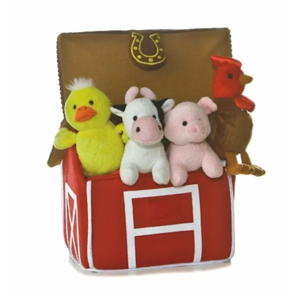 My Barnyard Friends Plush Farm Animals Playset for Babies by Ebba