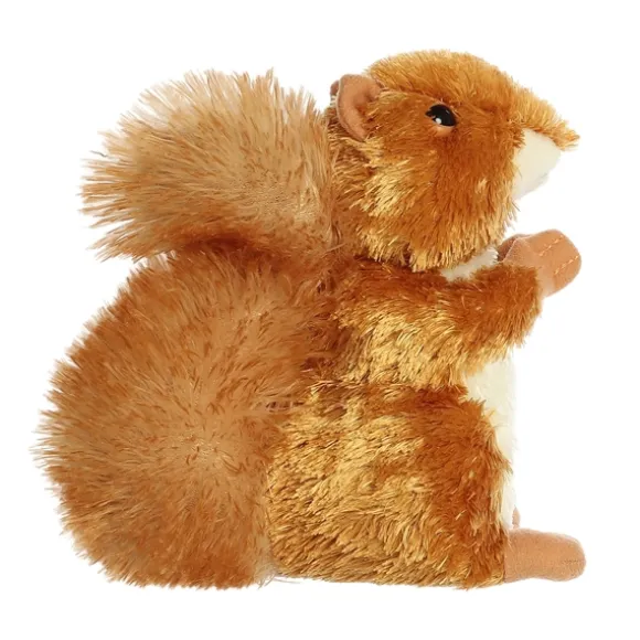 Nutsie the Stuffed Red Squirrel Mini Flopsie by Aurora