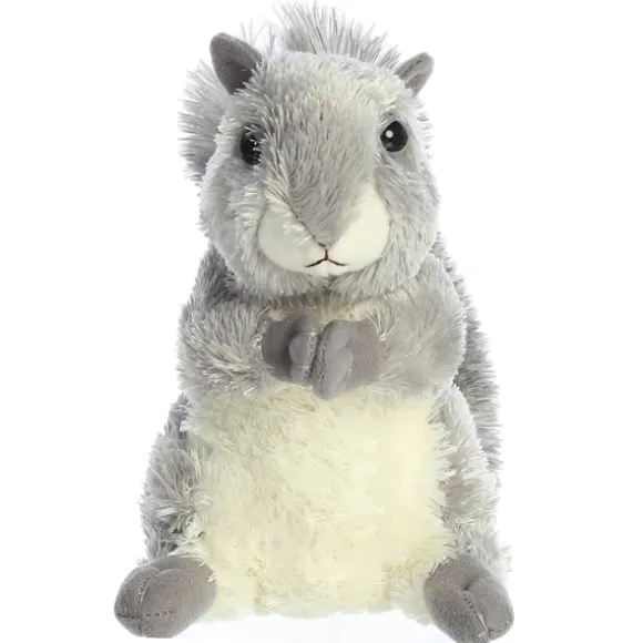 Nutty the Stuffed Gray Squirrel Mini Flopsie by Aurora